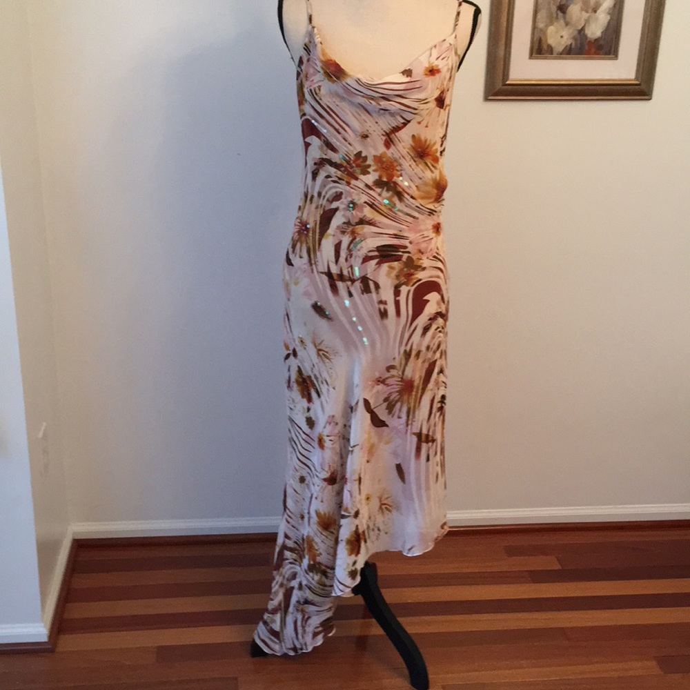 Y2K beaded asymmetrical dress♥️ floral animal print